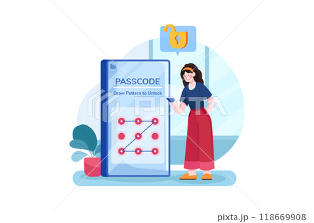 Authentication Security Illustration concept on a white background 118669908