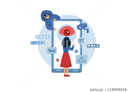 Phone Spyware Attack Phone Spyware Attack 118669948