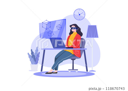 Authentication Security Illustration concept on a white background 118670743