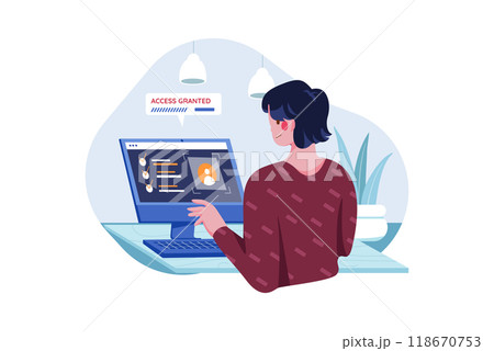 Authentication Security Illustration concept on a white background 118670753