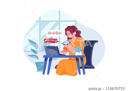 Authentication Security Illustration concept on a white background Authentication Security Illustration concept on a white background 118670755