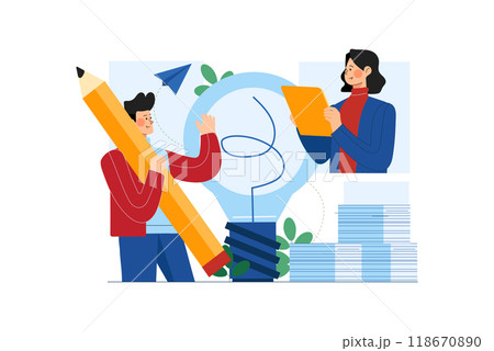 Marketing Team Discussing Marketing Strategy 118670890