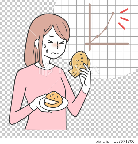 ダイエット中の女性 ダイエット中の女性 118671800