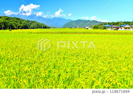 山梨県北杜市武川の風景／甲斐駒ヶ岳方面を望む(山梨県北杜市)【2024.9】 118671894