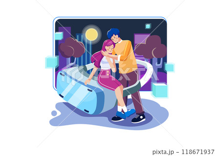 Couple using Virtual Reality technology Couple using Virtual Reality technology 118671937