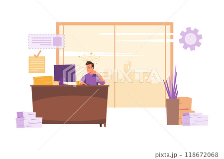 Business Illustration concept. Flat illustration isolated on white background 118672068