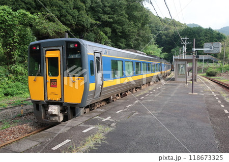 仁保駅の下り線に停車中の特急 118673325