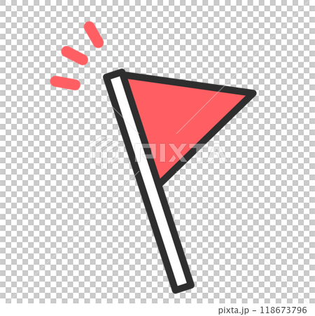 三角形小旗圖標 118673796