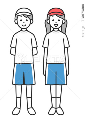 体操服の子供達のイラスト 118673800
