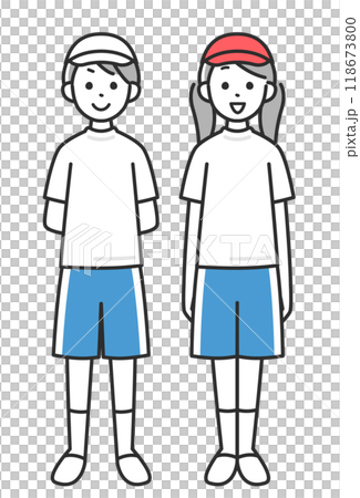 体操服の子供達のイラスト 118673800