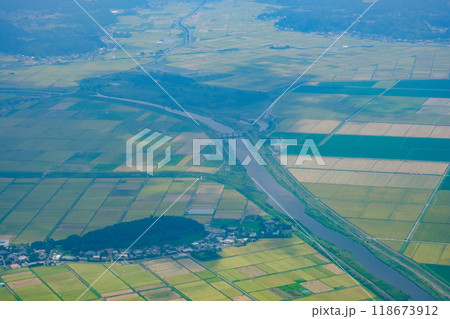 8月の千葉上空風景 118673912