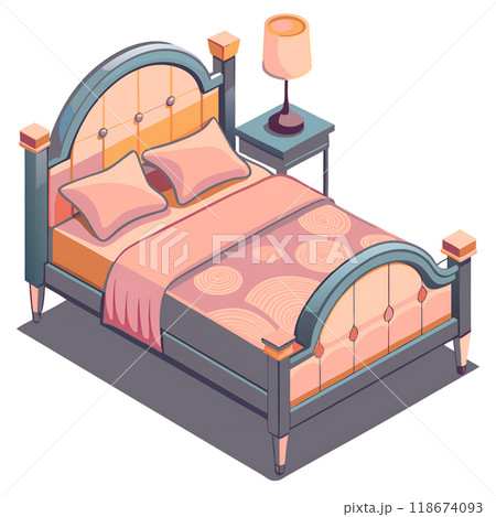 bed in the bedroom 118674093