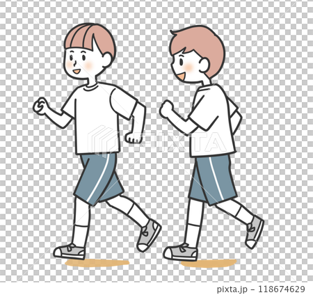 Men enjoying running 118674629