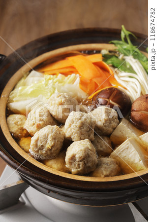 鶏肉のつみれ鍋 鶏肉のつみれ鍋 118674782