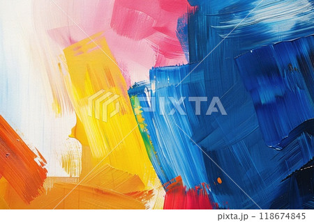 Ai generated Abstract vibrant multicolor paint background. Abstract colorful painted texture 118674845