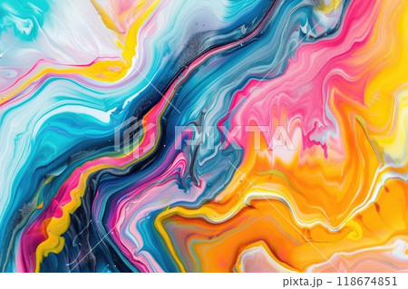Ai generated Abstract vibrant multicolor paint background. Abstract colorful painted texture Ai generated Abstract vibrant multicolor paint background. Abstract colorful painted texture 118674851