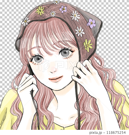 穿著巴布奇捲髮的女人 穿著巴布奇捲髮的女人 118675254