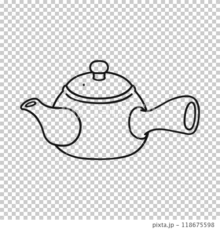 急須 線画 急須 線画 118675598