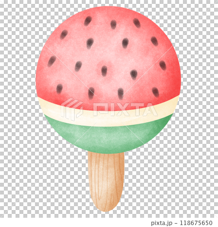 ice cream watercolor painting. ice cream watercolor painting. 118675650