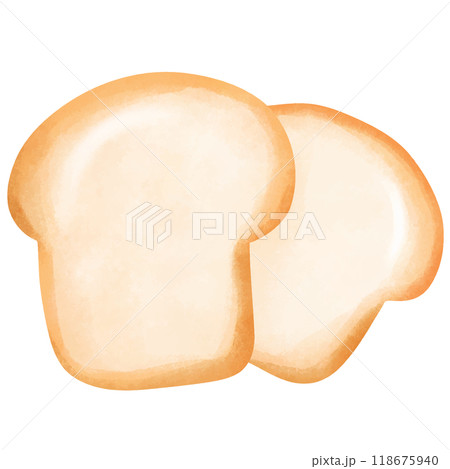 Bread slice watercolor. Bread slice watercolor. 118675940