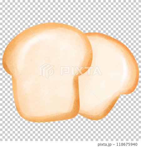 Bread slice watercolor. Bread slice watercolor. 118675940