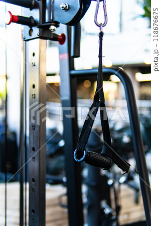 heavy healthy health sport fitness club lifestyle equipment machine gym modern exercise heavy healthy health sport fitness club lifestyle equipment machine gym modern exercise 118676675