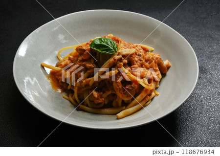 木の子のトマトソースパスタ 118676934