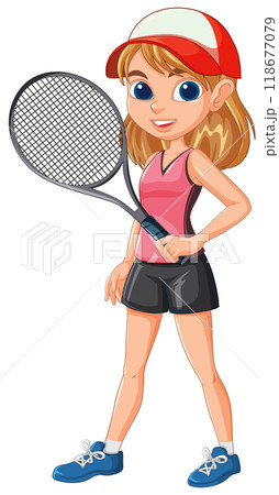 Young Tennis Player Ready to Play 118677079