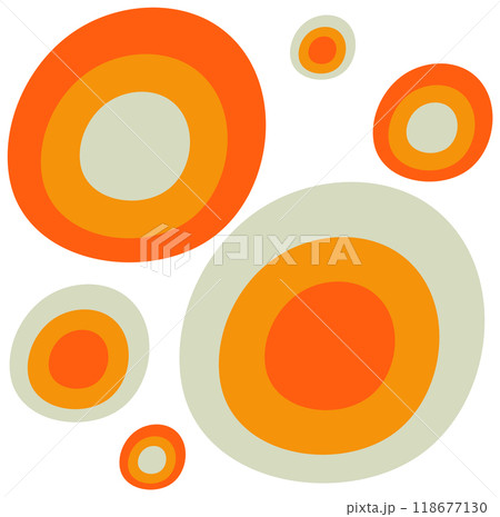 Retro Orange Circle Pattern Retro Orange Circle Pattern 118677130