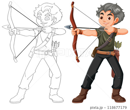 Young Archer in Action 118677179