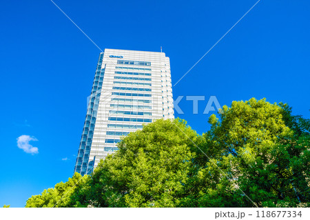 日本の東京都市景観 9月。世田谷ビジネススクエアタワー棟（GMOインターネットTOWER）などを望む 118677334