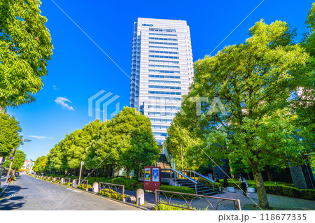 日本の東京都市景観 9月。世田谷ビジネススクエアタワー棟（GMOインターネットTOWER）などを望む 118677335