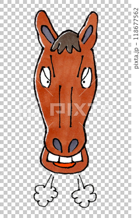 怒る馬 118677562