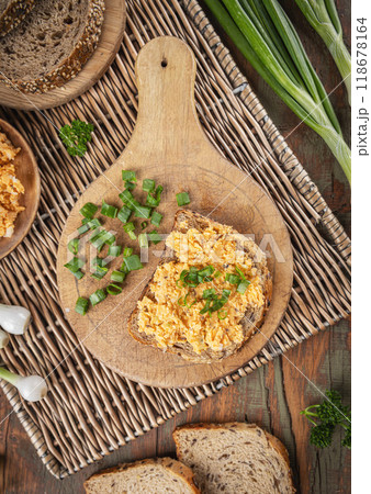 Homemade egg spread 118678164