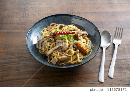 きのこの和風しょうゆパスタ きのこの和風しょうゆパスタ 118678172