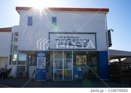 The Beach Marizon cafe & restaurant on Momoji Beach near Fukuoka Tower The Beach Marizon cafe & restaurant on Momoji Beach near Fukuoka Tower 118678688