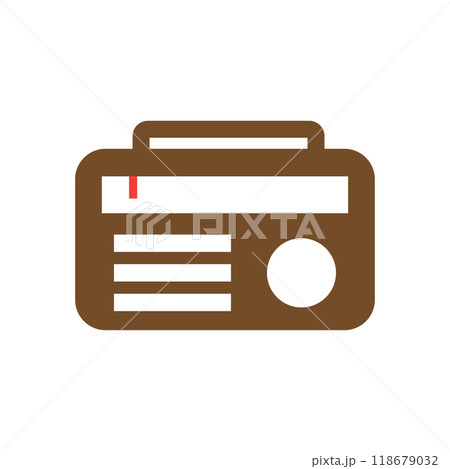Old radio icon logo design template isolated illustration Old radio icon logo design template isolated illustration 118679032