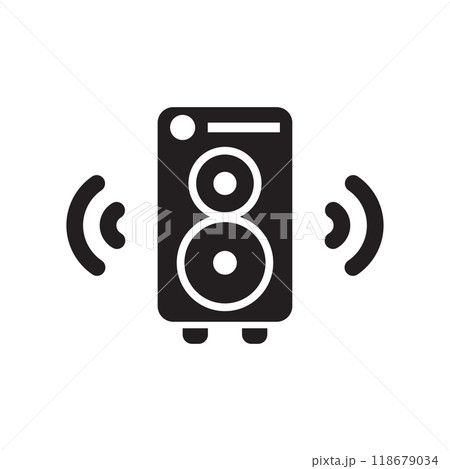 Sound system icon logo design template isolated illustration 118679034