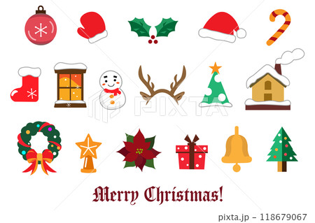 かわいいクリスマスのイラスト素材 118679067