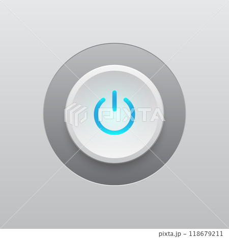 Start And Power Modern Button and LED Light Start And Power Modern Button and LED Light 118679211