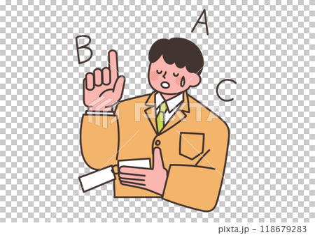 背英文單字的男學生 背英文單字的男學生 118679283