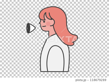 よく見ることで学ぶ女性 視力 よく見ることで学ぶ女性 視力 118679289