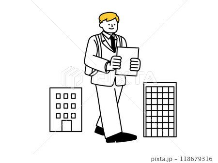 転職活動をしているビジネスマン 転職活動をしているビジネスマン 118679316