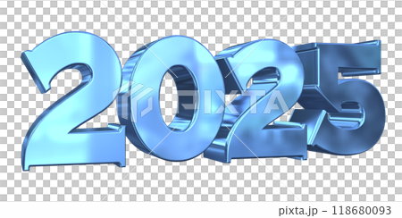 3DCG letters [2025] blue, blue 118680093