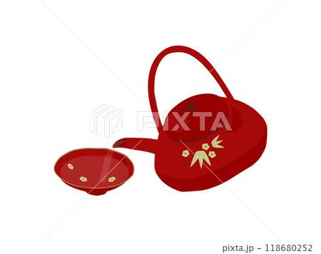 お正月のお酒、お屠蘇を注ぐところ 118680252