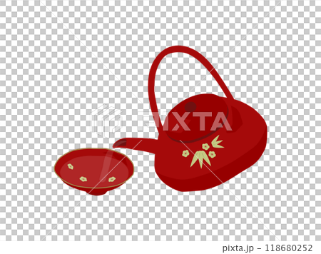 お正月のお酒、お屠蘇を注ぐところ 118680252