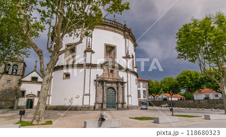 Monastery da Serra do Pilar in Vila Nova de Gaia timelapse hyperlapse, Portugal. Monastery da Serra do Pilar in Vila Nova de Gaia timelapse hyperlapse, Portugal. 118680323