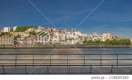 Douro River from waterfront timelapse hyperlapse in Porto, Portugal. Douro River from waterfront timelapse hyperlapse in Porto, Portugal. 118680360