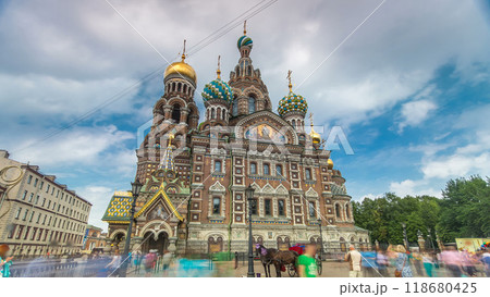Church of the Savior on Spilled Blood timelapse hyperlapse. Church of the Savior on Spilled Blood timelapse hyperlapse. 118680425