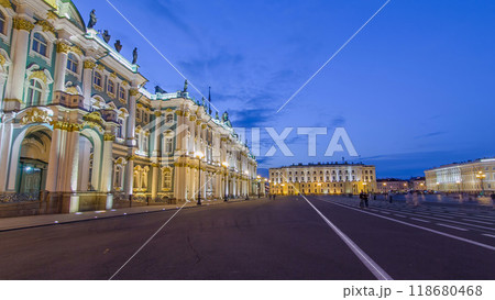 Winter Palace in Saint Petersburg timelapse hyperlapse 118680468